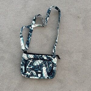 Vera Bradley Blue and White Crossbody Bag